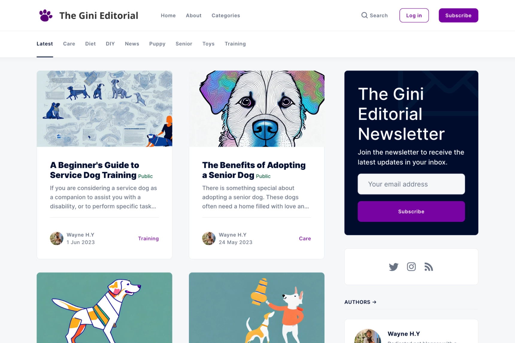 The Gini Editorial Newsletter